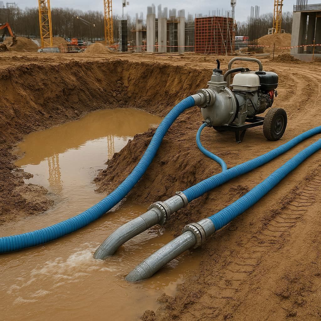 Водопонижение и осушение котлована в Крымске